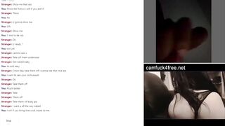 Lusty Milf inside panties helping dude jerk off on webcam
