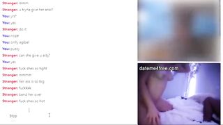 Shy dude watching long butt on live webcam