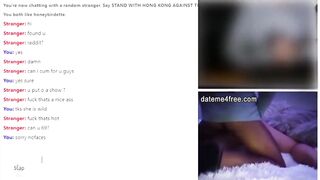 Shy dude watching long butt on live webcam