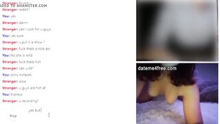 Shy dude watching long butt on live webcam