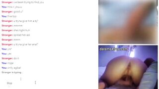 Shy dude watching long butt on live webcam