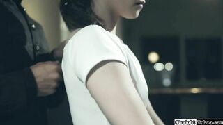 Programmed teen obeys and sucks a cock