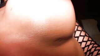 Curvy ladyboy slut riding big hard cock