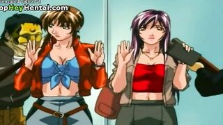 Hentai wild group sex with horny busty babes