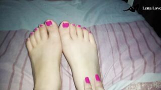 pov: Your stepsister give you a hand job and a devils pedicure