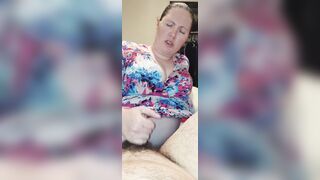 Squirting on a Rough Penis then Using Juices to Jerk and Taste Every Last Drop of Cum