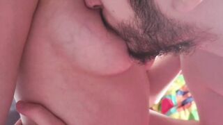 I blown her breasts and then pounded her booty