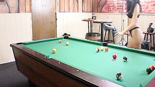punched into the vagina while having fun billiards
