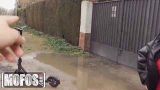 (Megan Fiore) Ride Her Scooter Before Jordi Comes Offers His