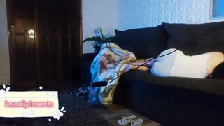 erotic crown shares the sofa with a relative! relative came