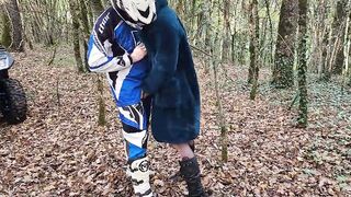 my girlfriend fucks me on his atv inside front of my cuckold hubby