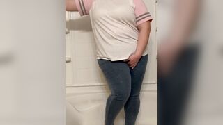 Goddess sluts struggles to hold her full bladder