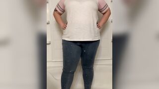 Goddess sluts struggles to hold her full bladder