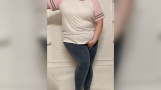 Goddess sluts struggles to hold her full bladder