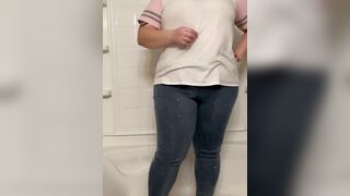 Goddess sluts struggles to hold her full bladder