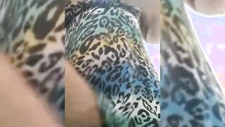 Mirelladelicia erotic whore into a dress and african lingerie masturbating Goddess inside the WC, exhibitionism