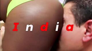 This ebony Cutie loves white dicks