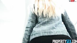PropertySex beauty Agent With Gigantic Natural Melons Bangs Client