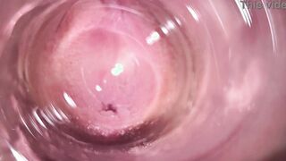 Camera deep into Mia's 18 yo creamy twat