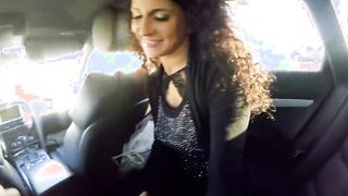 Good looking German Hot rides a huge rod into the vehicle