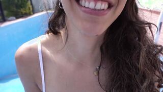 I pounded my neighbors without a condom while I fill the pool