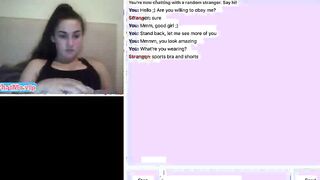 18 yo brunette showing her tits on chat
