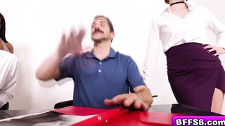 Lucky client gets fucked by these hot horny detectives