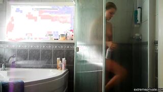 peeking at my beautiful sister taking a shower