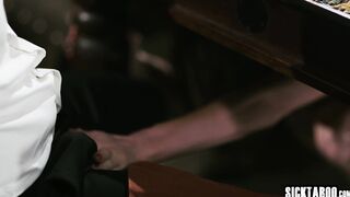 Horny MILFs sucked stepsons big dick
