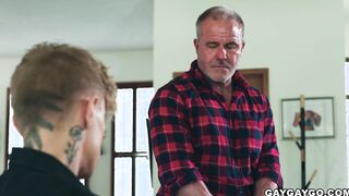 Harley slobbers and fucks Dale's boner