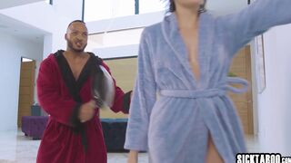 Tranny thief caught and got fucked hard