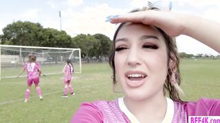 Three soccer teens fucked by new coach