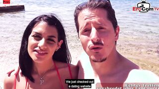 Real Hot date with tourist 19 yo inside holiday and german macho
