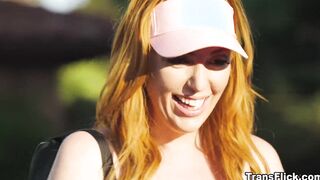 Brittney blasts creamy load all over Lauren