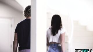 Small tits Sophia Burns blowjob his stepcous Robby Echo