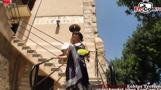 German lesbo Girls fucking outdoors into the garden