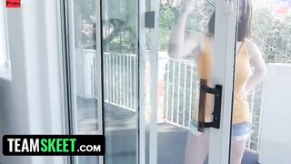 TeamSkeet - Long Tit Mom Ties Up And Strap-On Fucks Her Noisy Bitchy Neighbour To Teach Her A Lesson