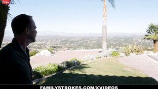 Long Tit 18 Step Daughter Fucks and Orgasms On Step-Daddy's Huge Penis