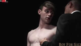 Cute bottom boy opened up by muscle master domina