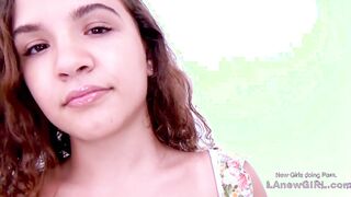 Stunning latina slowly sucks hard cock in studio