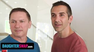 DaughterSwap - Mackenzie Mace and Braylin Bailey Make Their Men Shoot Huge Load On Their Faces