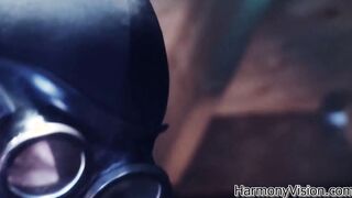 Dirty Bondage Lesbians Sharing Facial Sperm in 3-Way