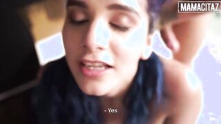 MAMACITAZ - (Min Galilea, Logan Salamanca) - Blue Hair Latina teen Year Older Drilled