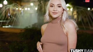 TUSHYRAW Cute Blonde getting her irresistible little ass stretched