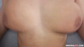Big Tit Bae cumshot into live sex performance