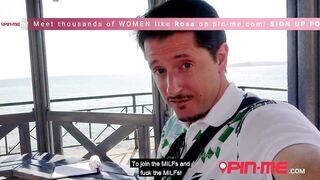 Greek Rosa loves to suck & rides his rough boner!