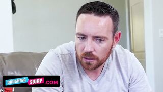 Daughter Swap - Perv Stepdads Swap Their hot Barely Legal cunt with mouth