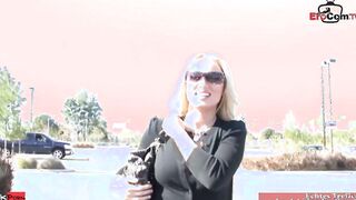 Thin blonde hoe with small tits getting a gigantic cummed