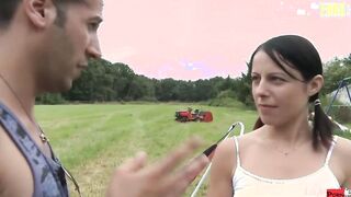 LA NOVICE - Dark Hair Bombshell Sisley Haim Takes Cock In Ass Outside - AMATEUR EURO