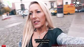 German Mom with gigantic hooters pick up a eighteen for lesbian sex